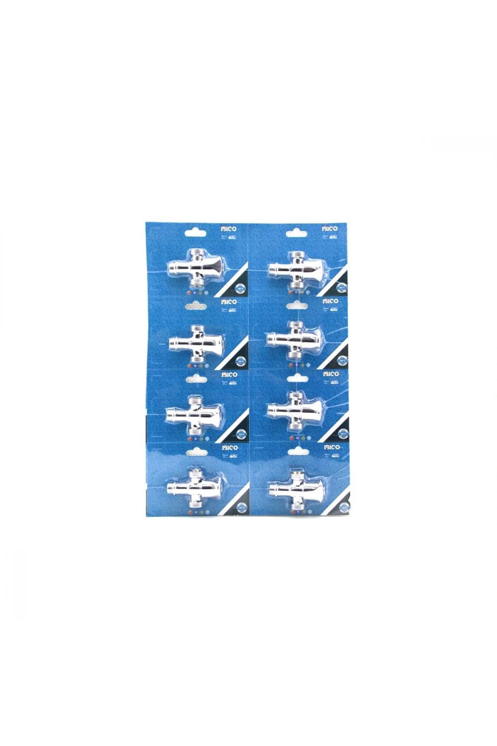Egonex İBİCO K13-074 ( ÇİFT ÇIKIŞLI ) ( ÇAMAŞIR ) MUSLUK ( VAKUMLU AMBALAJ )*8X15