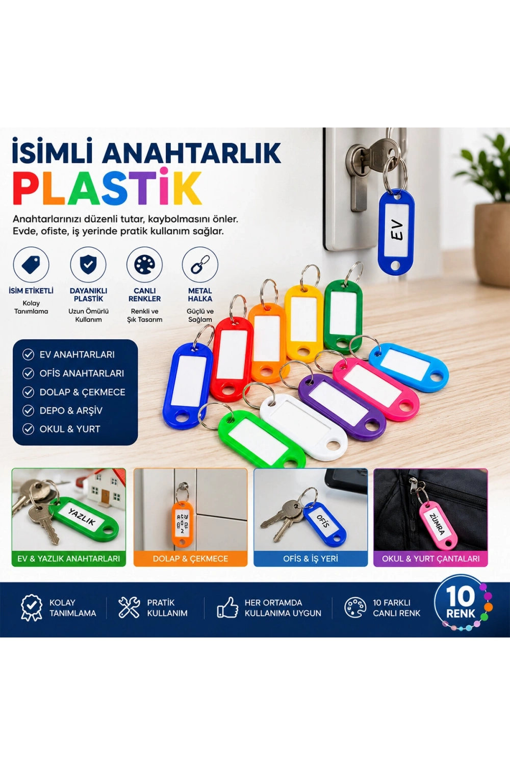 Egonex İsimli Anahtarlık Plastik*100x50