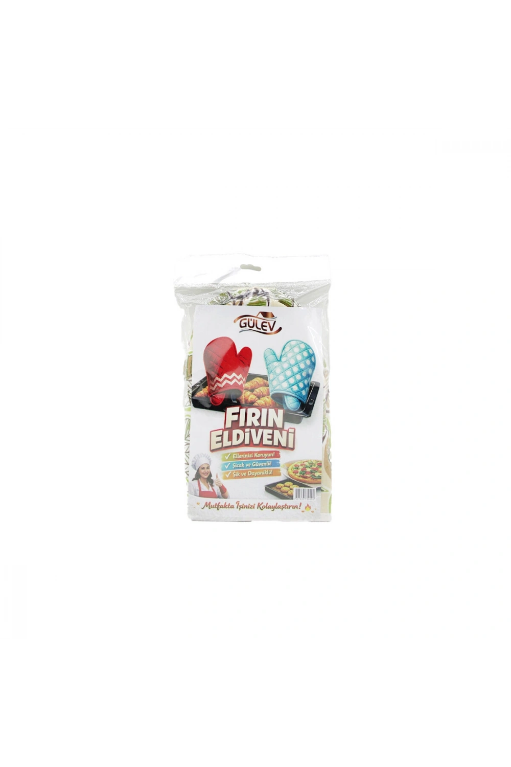 Egonex Karya Gülev Duck-69983 ( 2pcs Set=eldiven & Tutacak ) ( Elyaf Korumalı ) Fırın Eldiven Seti*100