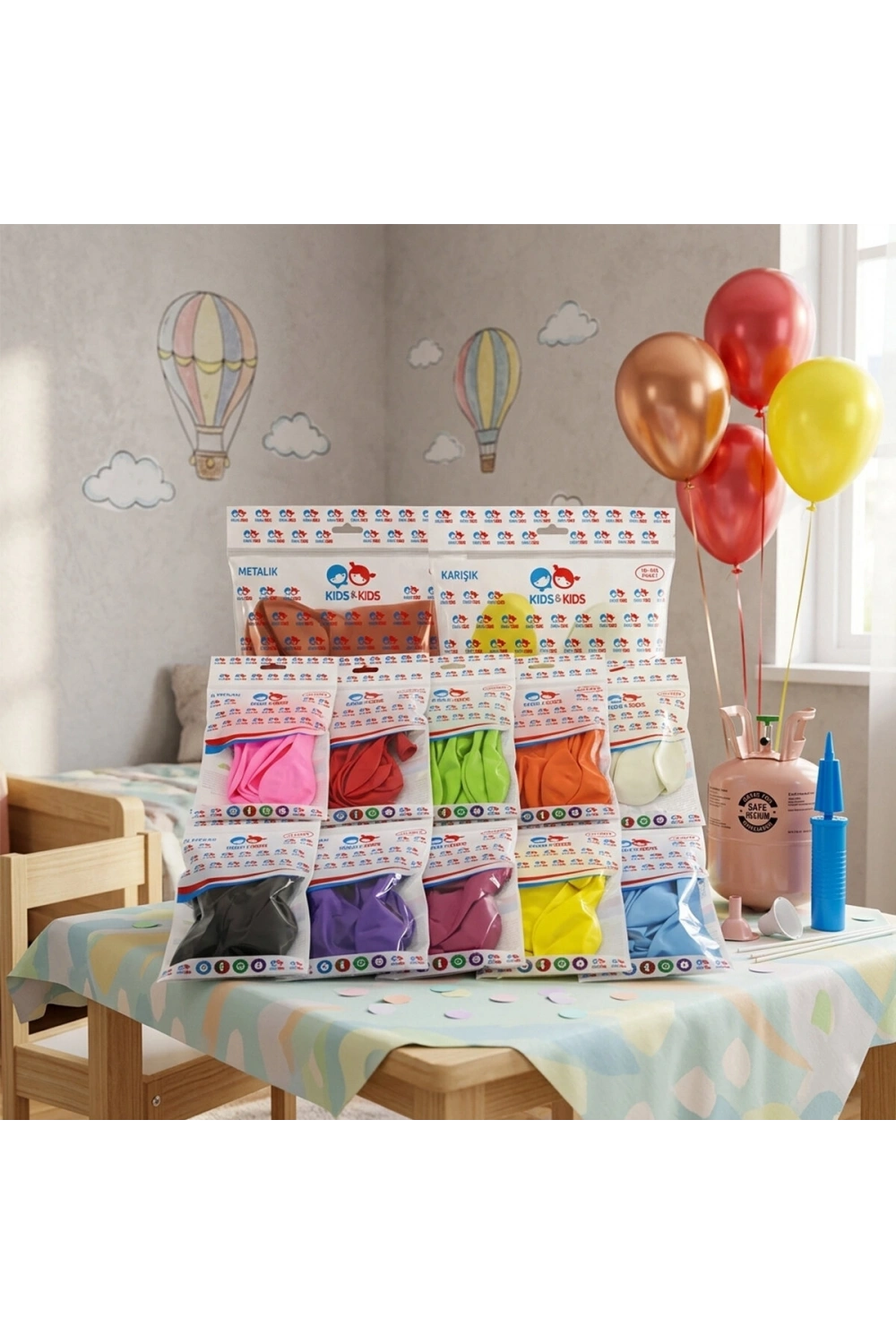 Egonex KIDS & KIDS G-90A ( İÇ MEKAN & KARIŞIK ) ( 10PCS ) BALON*10X100