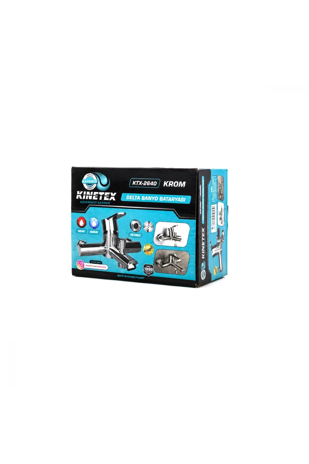Egonex Kınetex Ktx-2640 ( Krom ) Delta Banyo Bataryası ( Aç Kapa)*12
