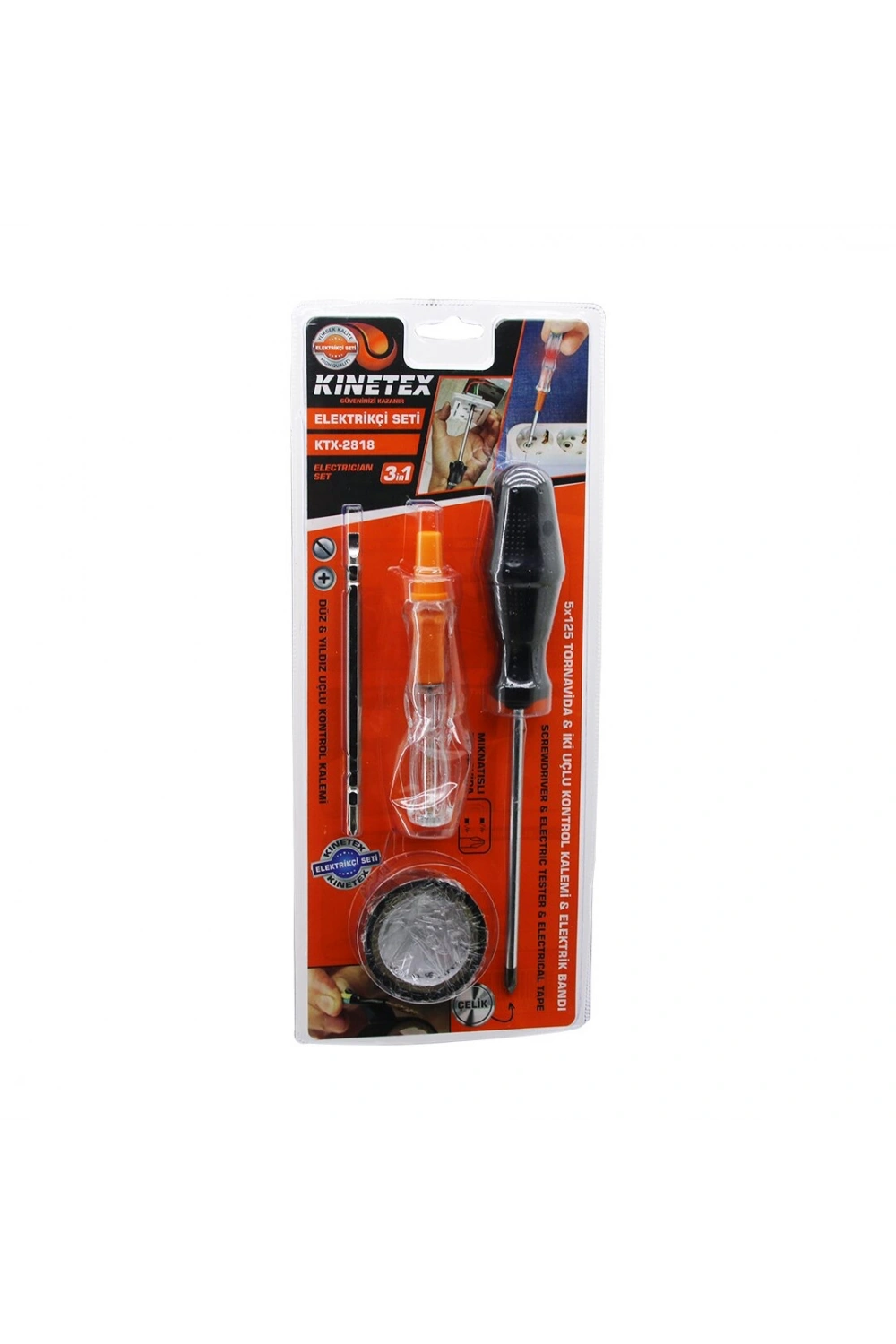 Egonex KINETEX KTX-2818 ( 4PCS ) TORNAVİDA & ÇOK AMAÇLI SET ( TORNAVİDA & KONTROL KALEM &  2İN1 UÇ & ELEKTRİK BANT)*52