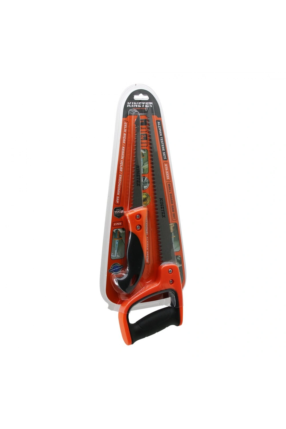Egonex Kınetex Ktx-3333 ( 2 Pcs ) Alçıpan Testere Set Profesyonel ( 7 & 170mm - 12 & 300mm ) ( Çelik Bıçak & Ergonomik Sap )*48