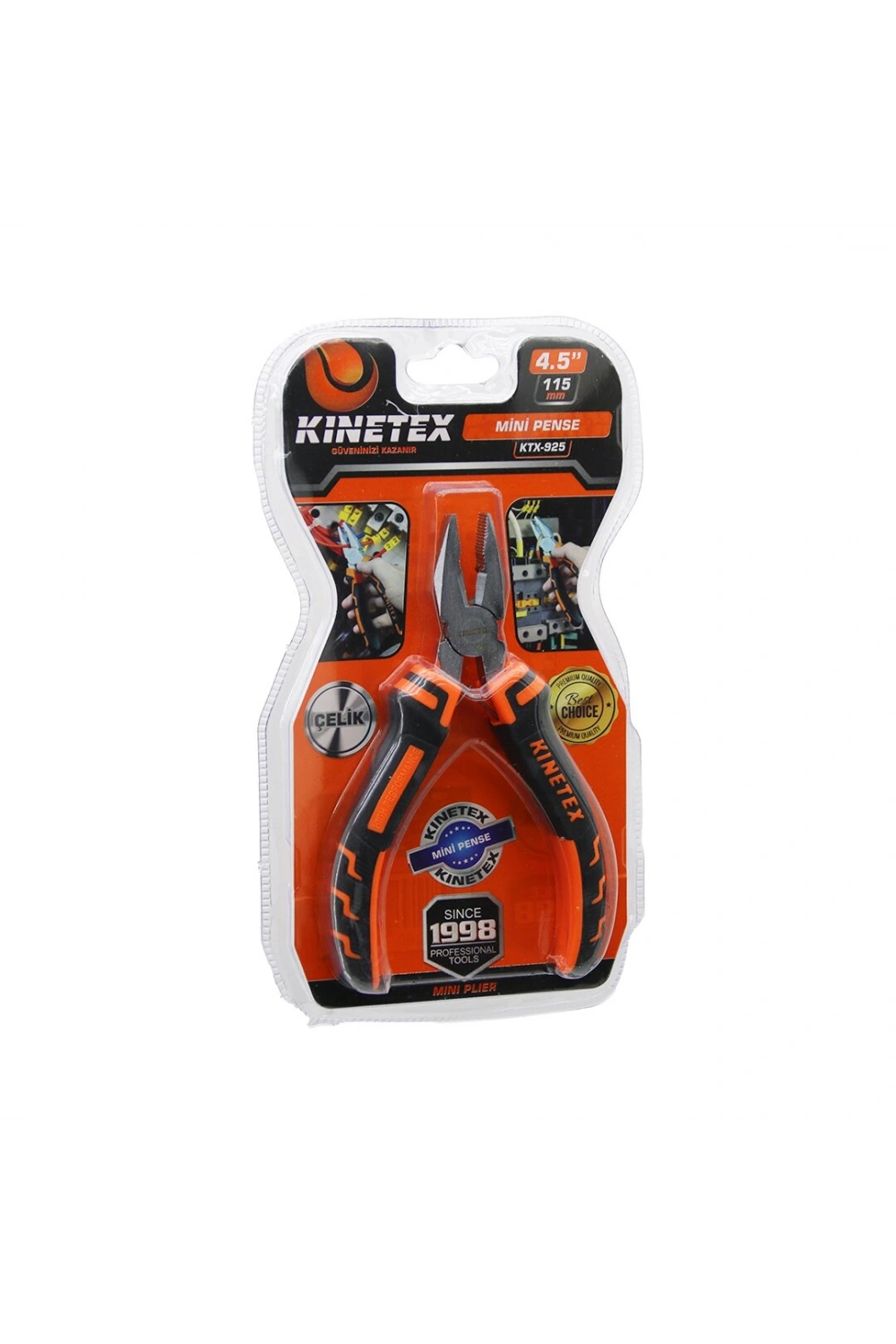 Egonex Kınetex Ktx-925 ( Vakumlu ) ( Mini & 4.5 & 115mm ) ( Çelik ) Pense ( Yaylı )*192