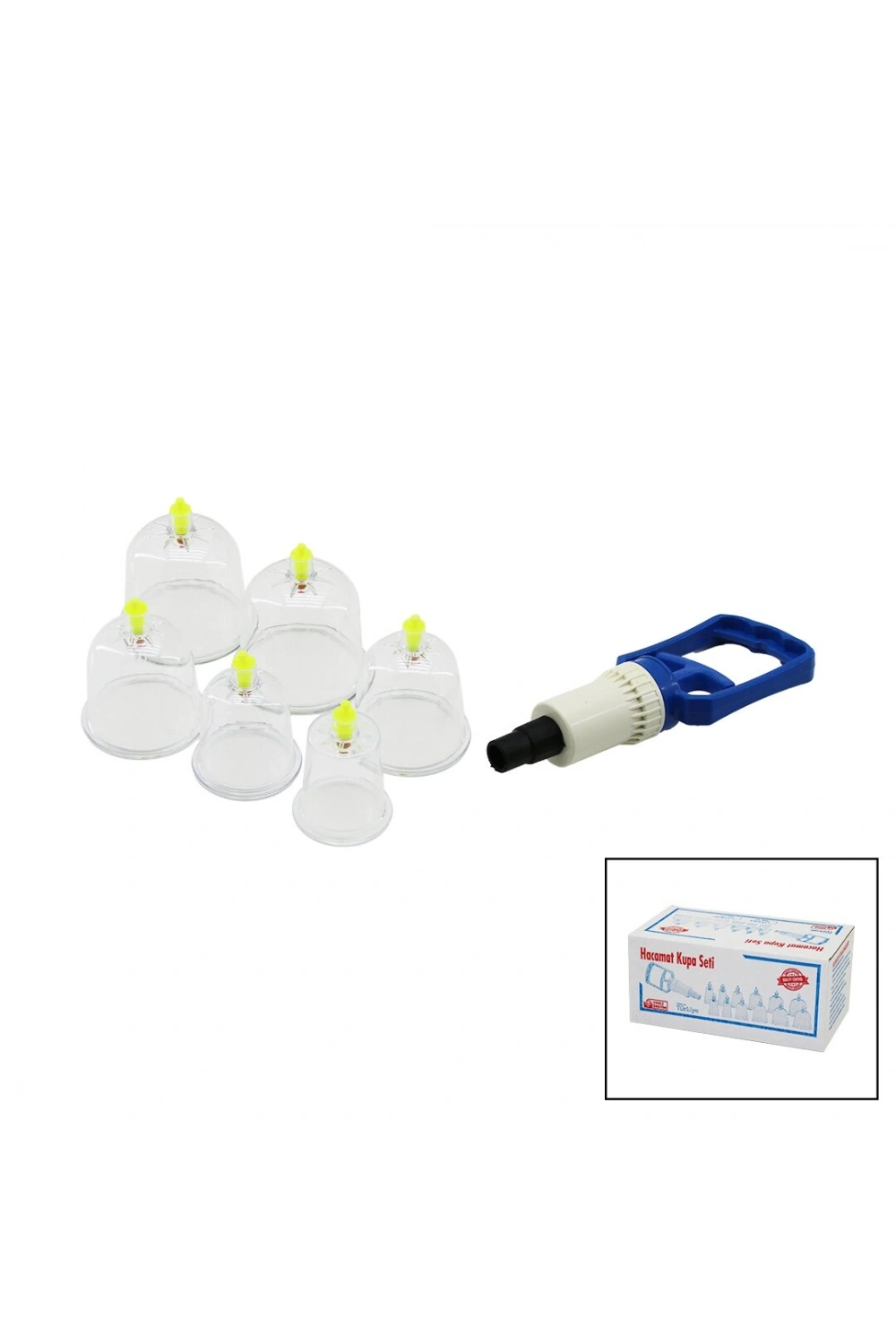 Egonex Krt-1012 ( 6pcs ) Hacamat Kupa Masaj Seti ( Pompa: 1ad + No-7: 2ad & No-6: 2ad & No-5: 1ad & No-4: 1ad ) Mika Kristal Pls.*40