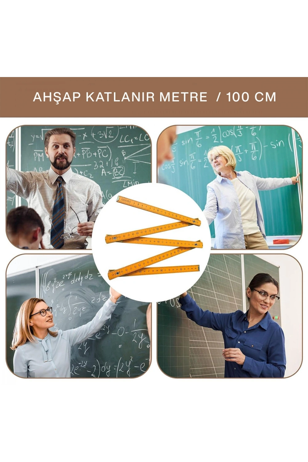 Egonex Krt-1083 Ahşap Katlanır Metre ( 1mt )*24x20