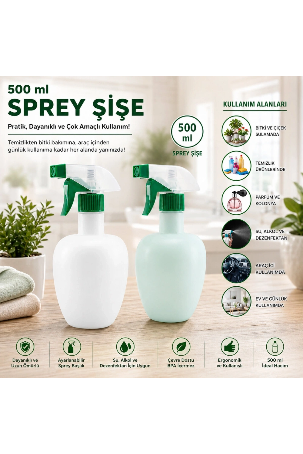 Egonex Krt-1136 Elma Sprey Şişe Plastik ( 500ml )*50=k