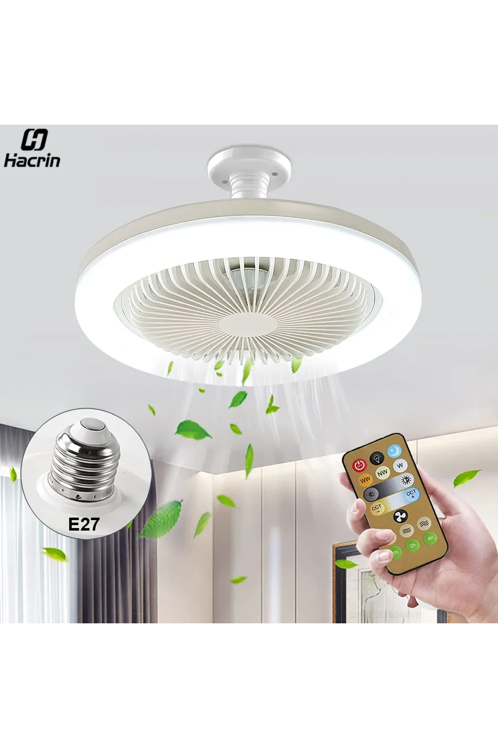 Egonex Led Işıklı Uzaktan Kumandalı Sessiz Tavan Vantilatörü