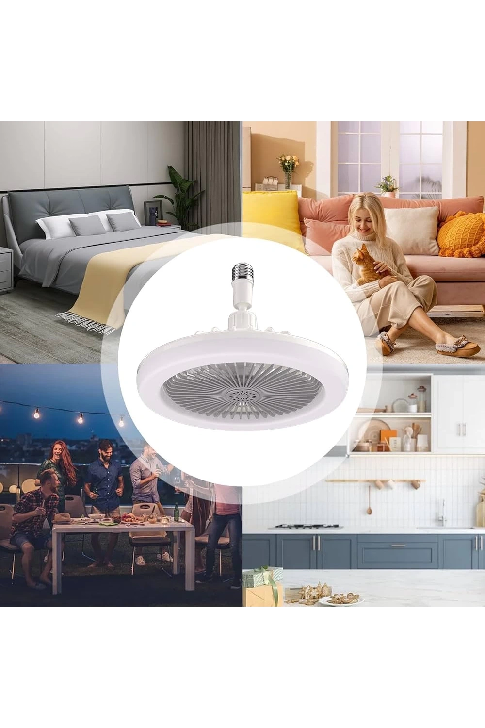 Egonex Led Işıklı Uzaktan Kumandalı Sessiz Tavan Vantilatörü
