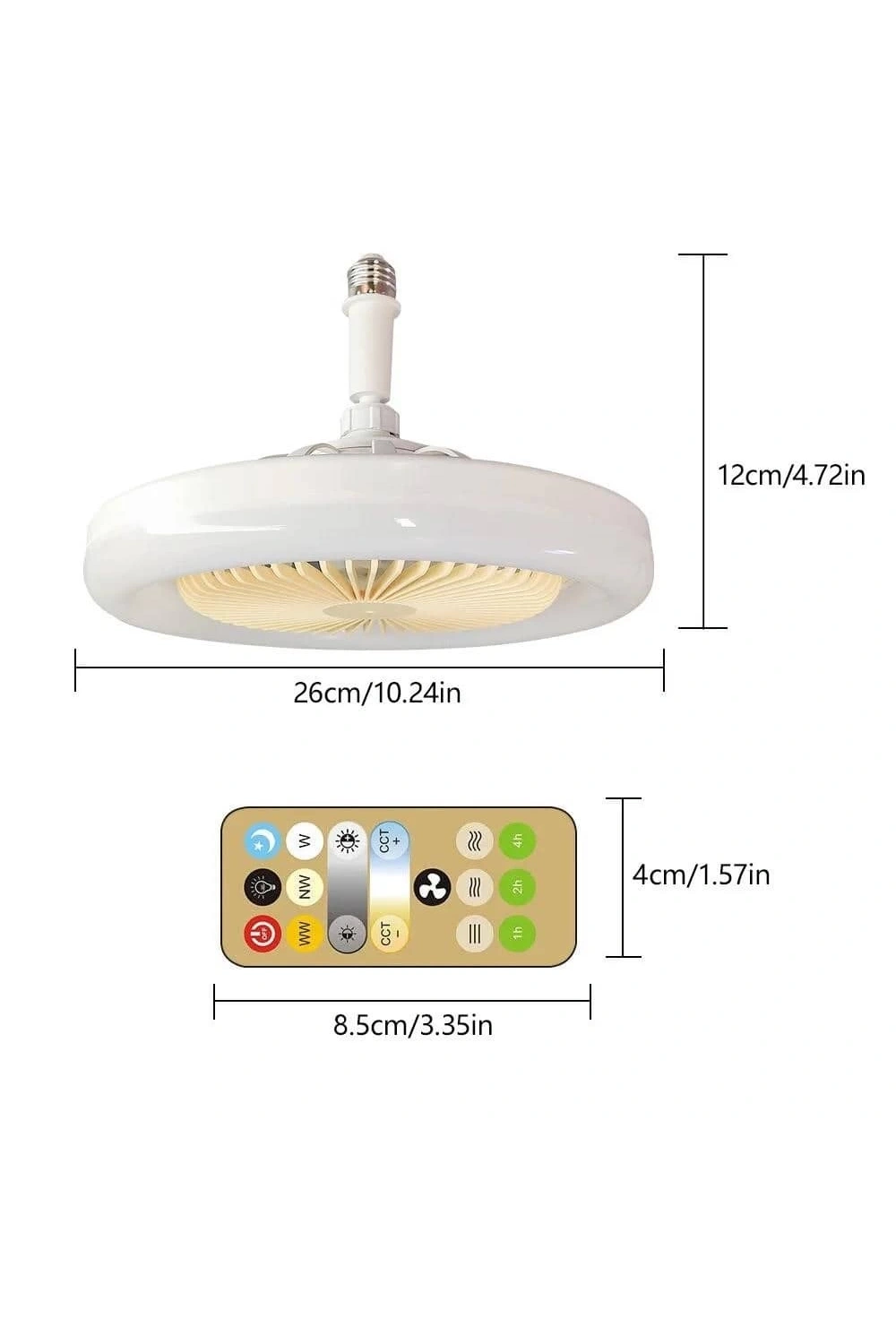 Egonex Led Işıklı Uzaktan Kumandalı Sessiz Tavan Vantilatörü