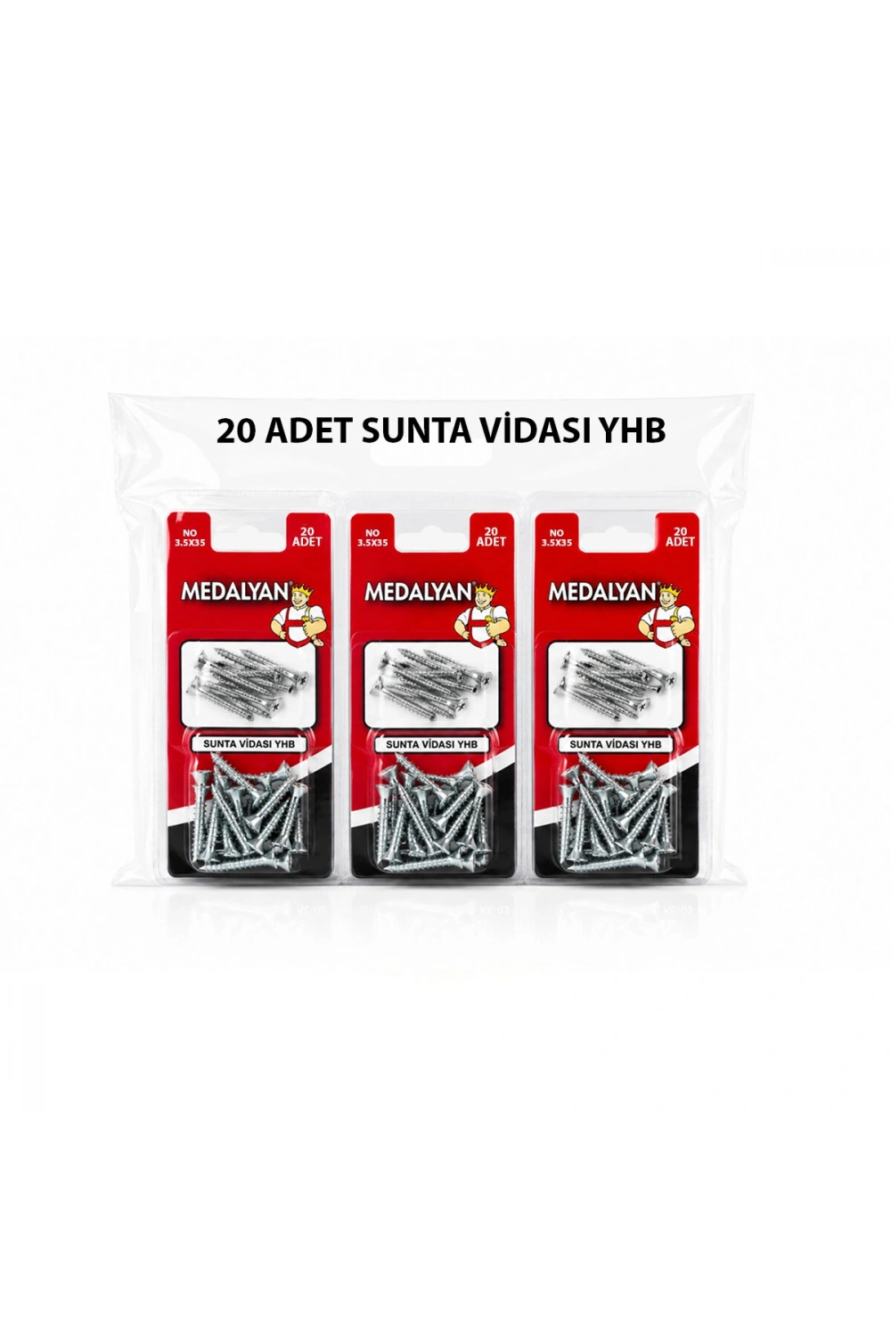 Egonex Medalyan Dl-03 ( 3.5x35 ) ( 20pcs ) Sunta Vidası*12x12