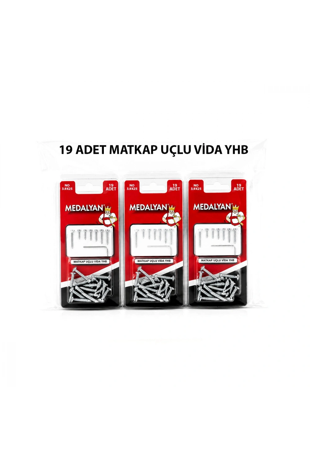Egonex Medalyan Dl-101 ( 3.9x25 ) ( 19pcs ) Matkap Uçlu Vida*12x10