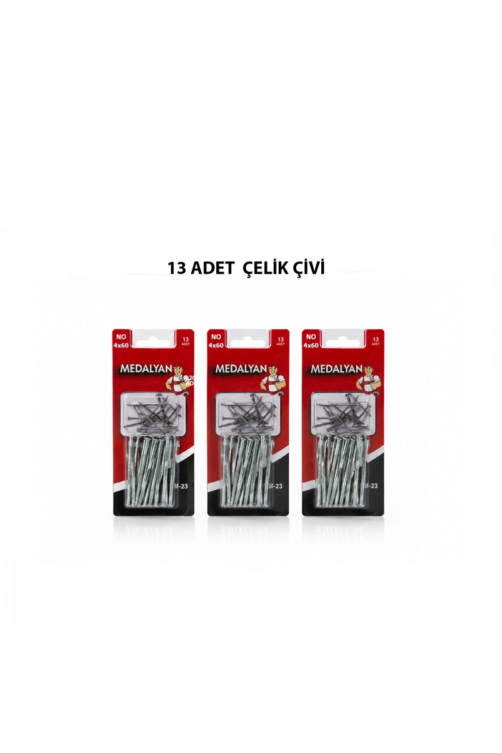 Egonex Medalyan Dl-23 ( 4x60 ) ( 13pcs ) ( Beton ) Çelik Çivi ( 18pcs )*12x12