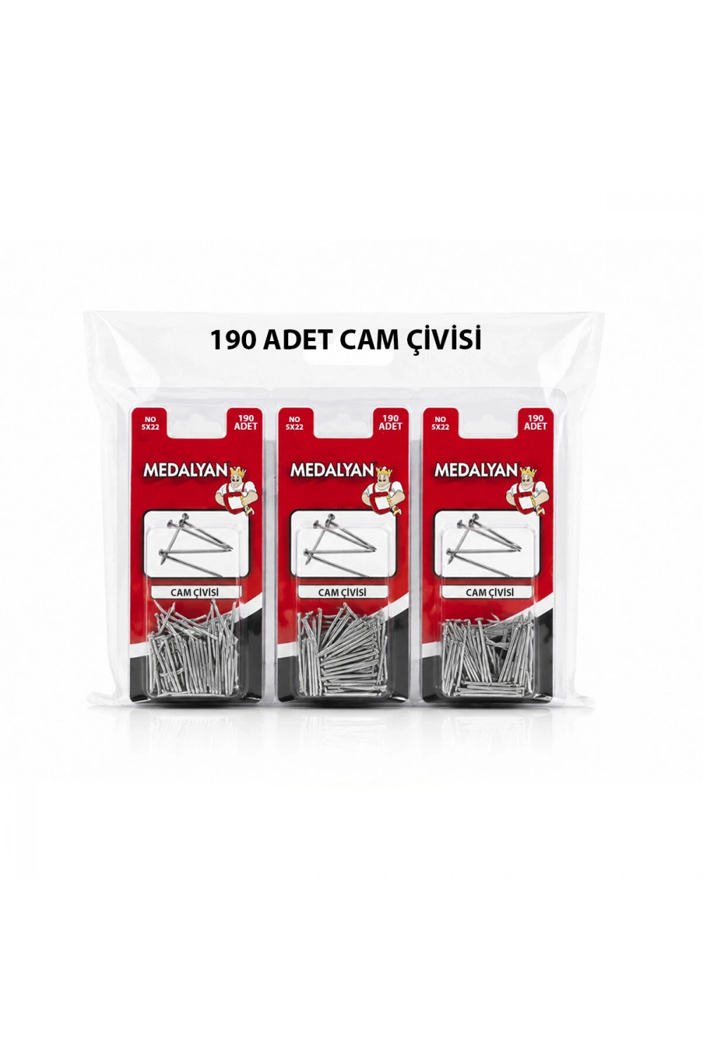 Egonex Medalyan Dl-24 ( 5x22 ) ( 190pcs ) Cam Çivisi*12x10