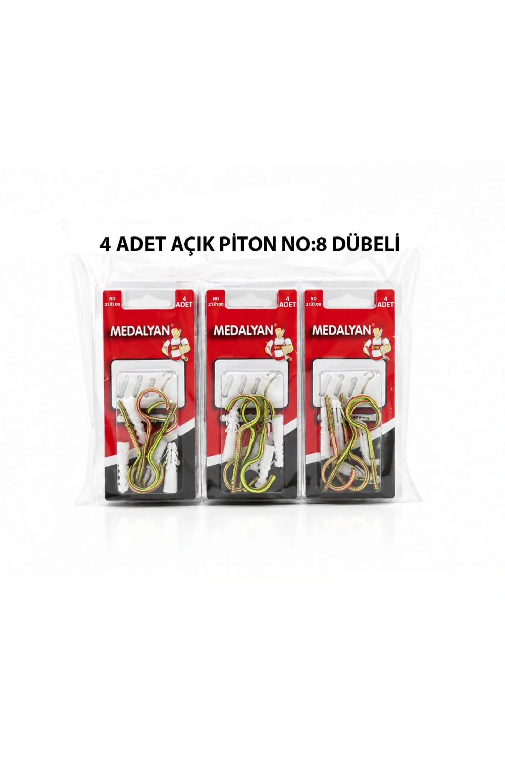 Egonex Medalyan Dl-28 ( 21x100 ) ( 4pcs ) Açık Piton Dübelli*12x10