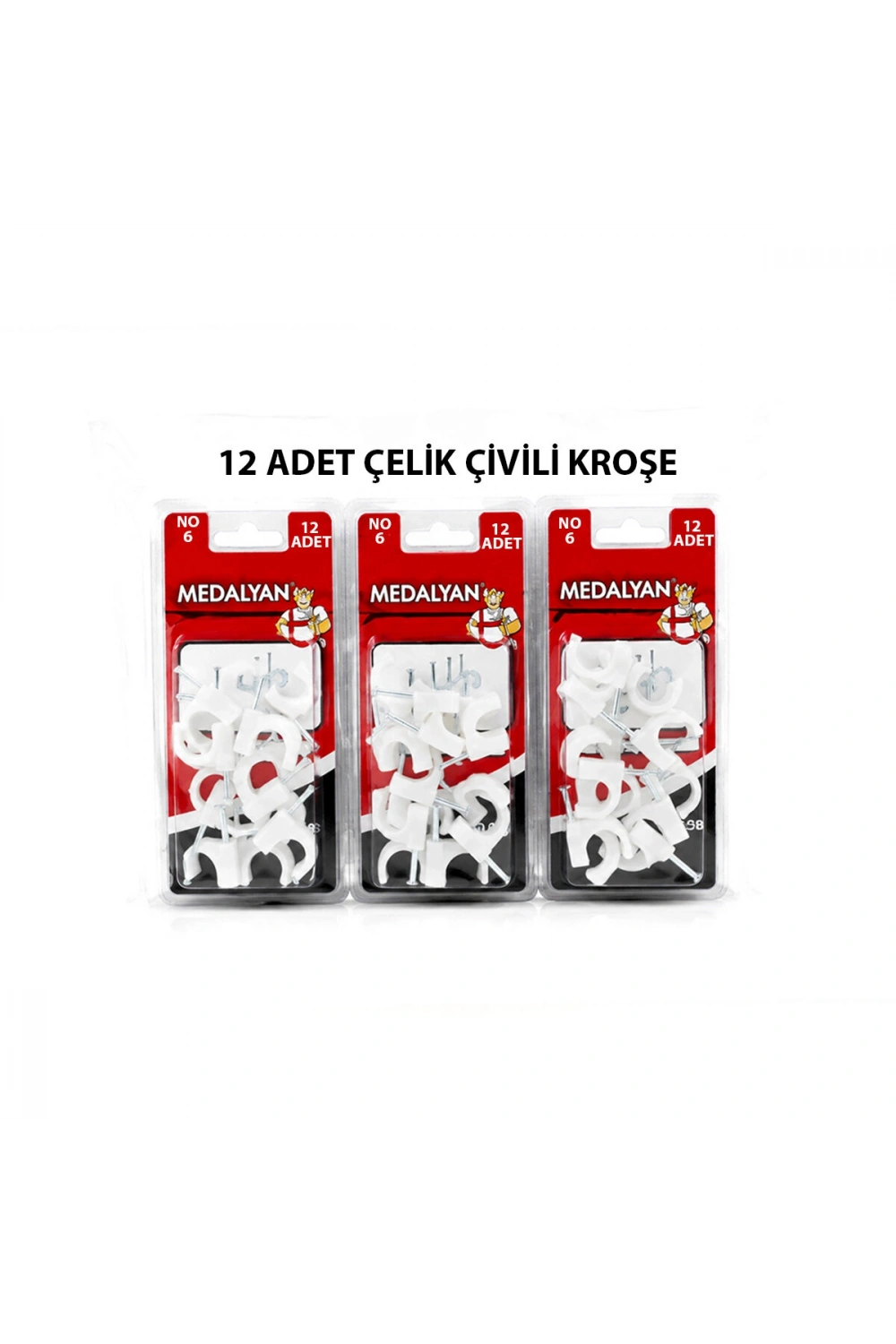 Egonex Medalyan Dl-38 ( No-6 ) ( 12pcs ) Çelik Çivili Kroşe *12x9