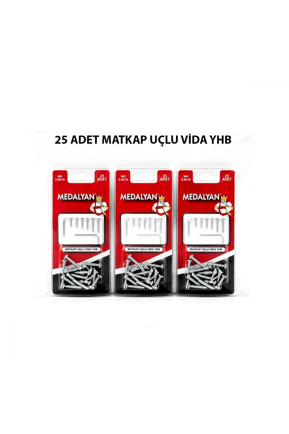 Egonex Medalyan Dl-99 ( 3.9x16 ) ( 25pcs ) Matkap Uçlu Vida*12x10