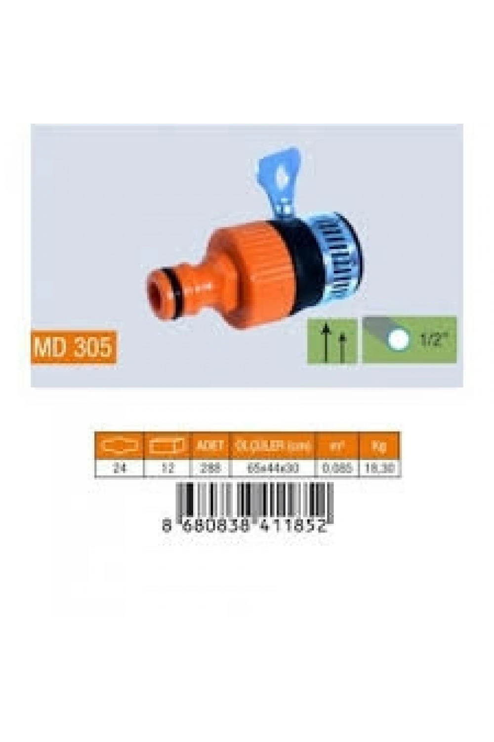 Egonex Medalyan Md-305 ( 3/4 ) Otomatik Batarya Adaptörü Kelepçeli*24x12
