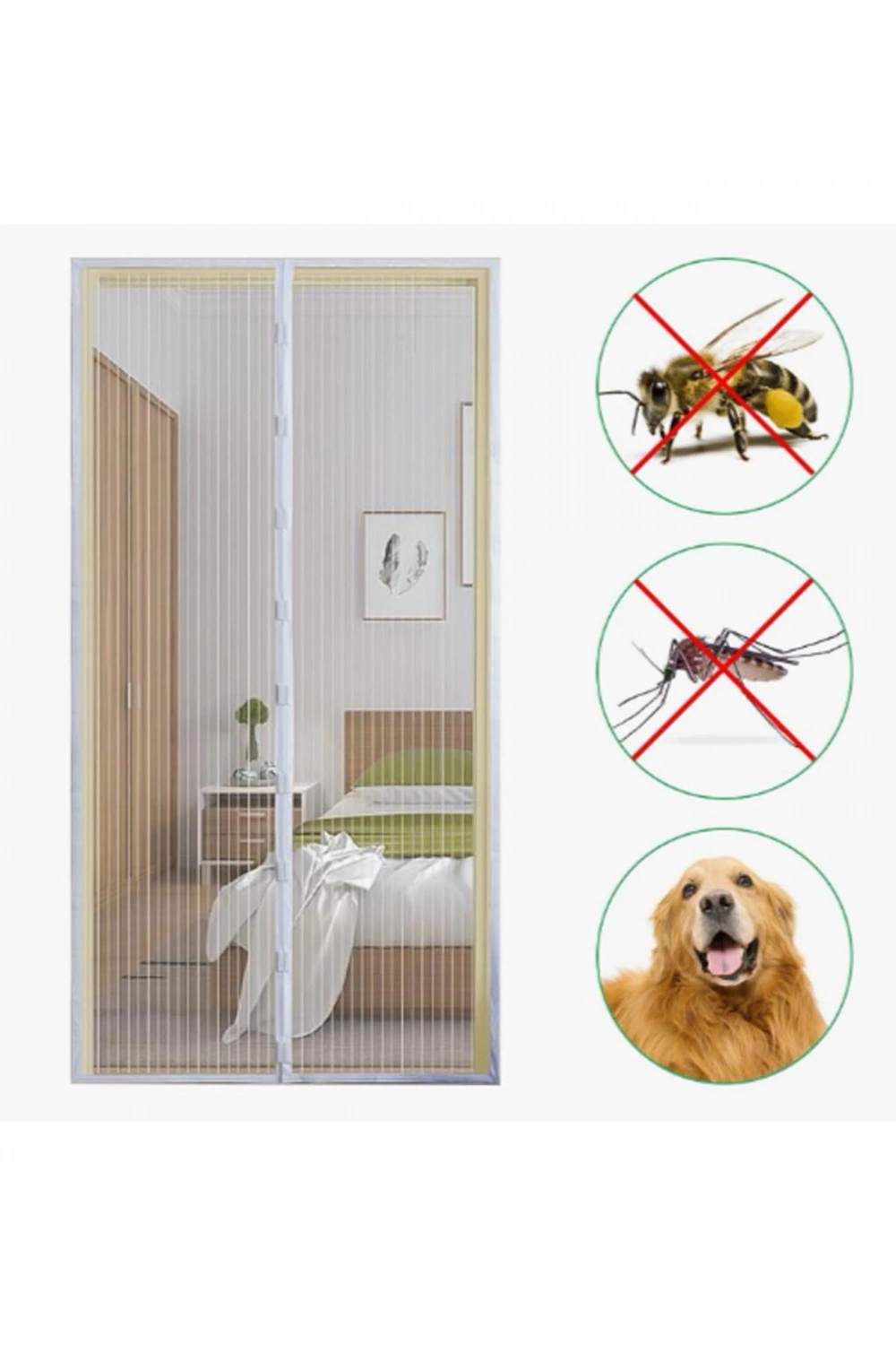 Egonex Mıknatıslı Kapı Sinekliği Tül Perde 105 X 210 Cm