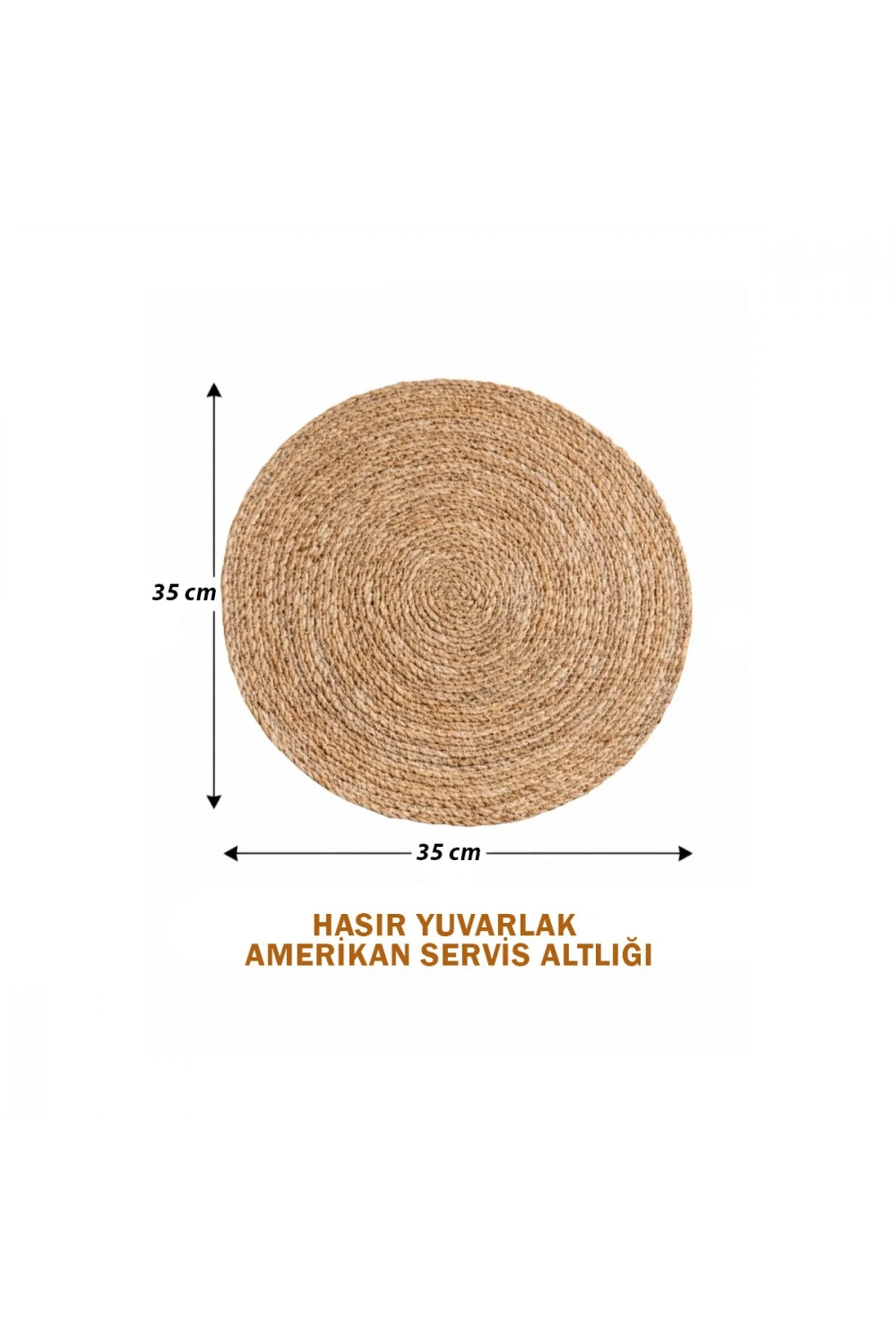 Egonex Mir-1538 ( Hasır ) ( 35cm ) ( Yuvarlak ) Amerikan Servis Altı  & Supla Altlık*85
