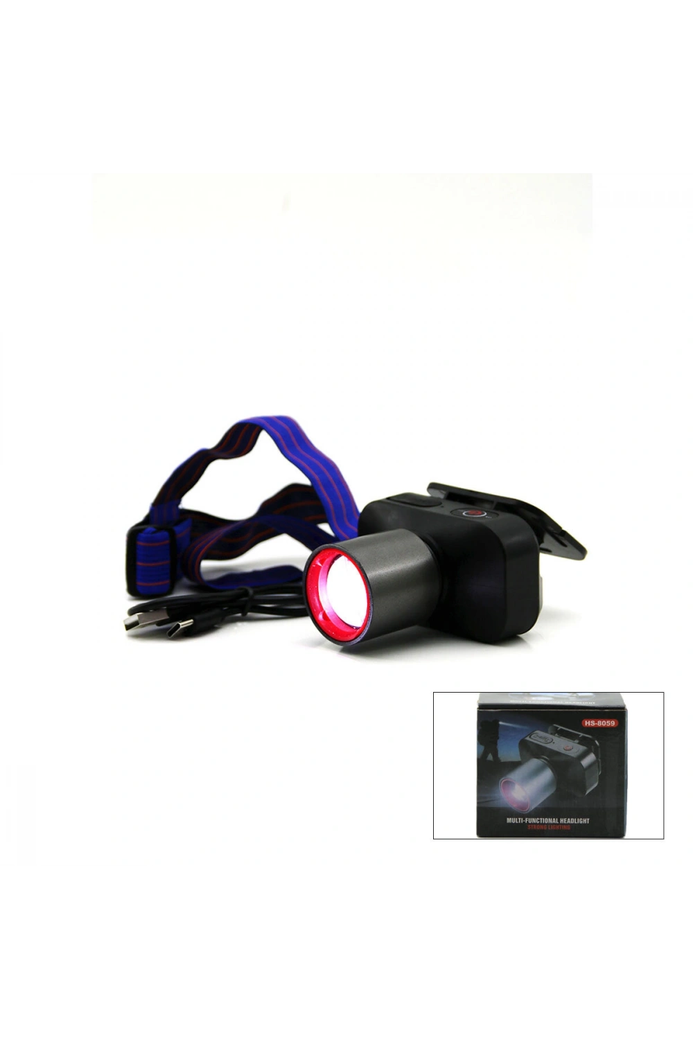 Egonex Multı-functıonal Or-8059 Eko ( Şarjlı ) ( 30w ) Kafa Lambası Fener 1 Led ( Usb & Type-c ) (kademe Işık Ayarı & Flaşör )*120