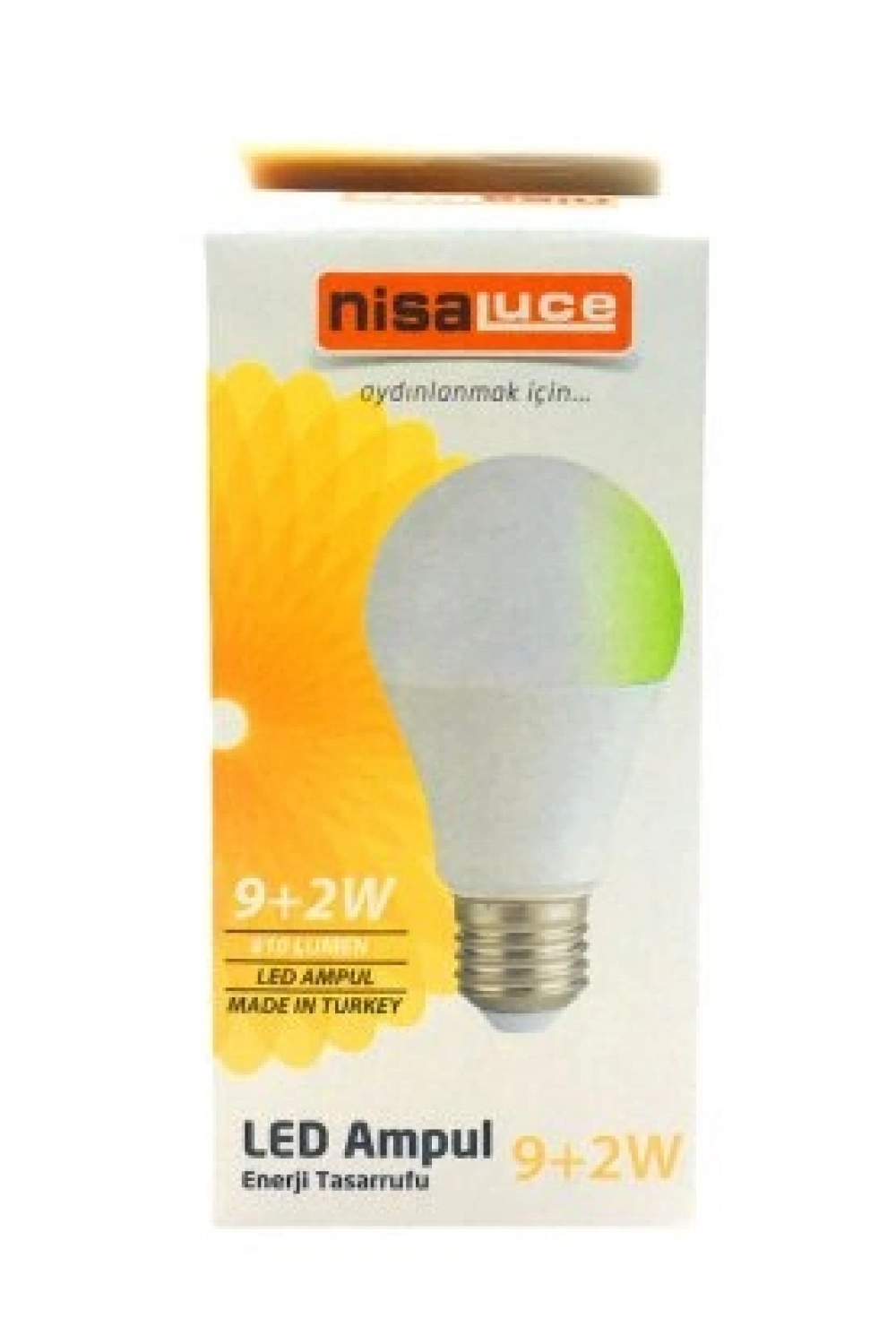 Egonex Nisaluc Eamp-074/by ( 9+2w ) ( E27 ) ( Beyaz-yeşil ) Led Ampul*10x10