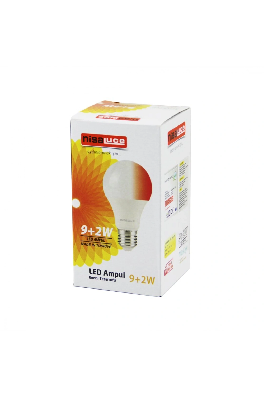 Egonex Nisaluce Eamp-074/bk ( 9+2w E27 ) ( Beyaz-kırmızı ) Led Ampul*10x10