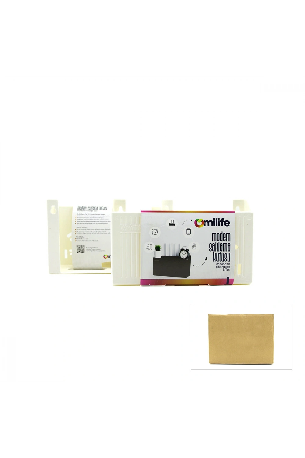 Egonex OMİLİFE MODEM SAKLAMA KUTUSU PLASTİK ( 25X15X6CM)*24X3