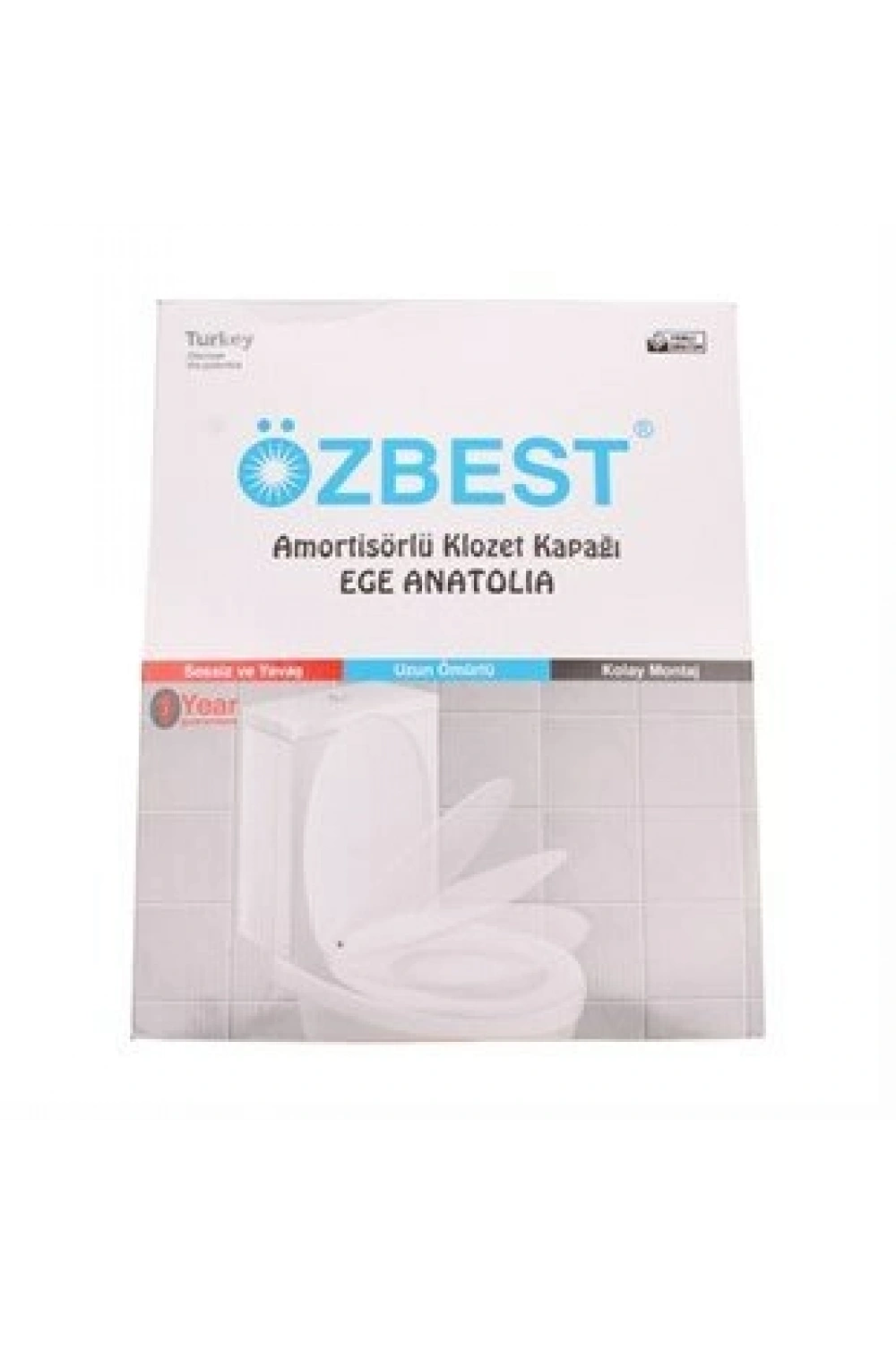 Egonex Özbest Ege ( Amortisörlü ) Klozet Kapak Anatolıa*10