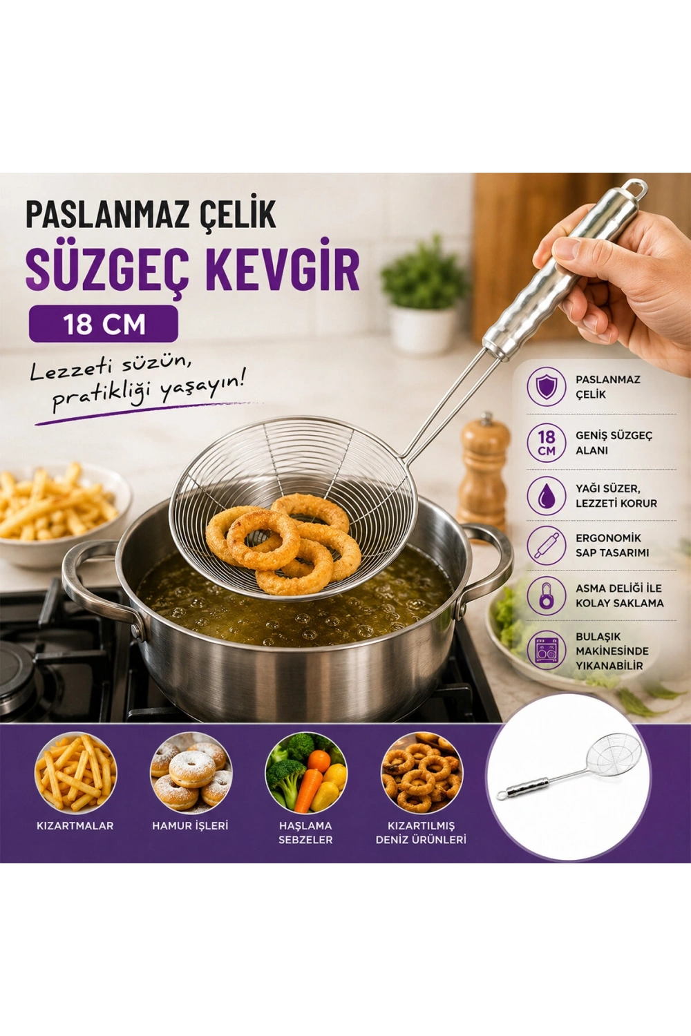 Egonex Pablıto Pbt-953 18cm.saplı Metal Kevgir*10x15