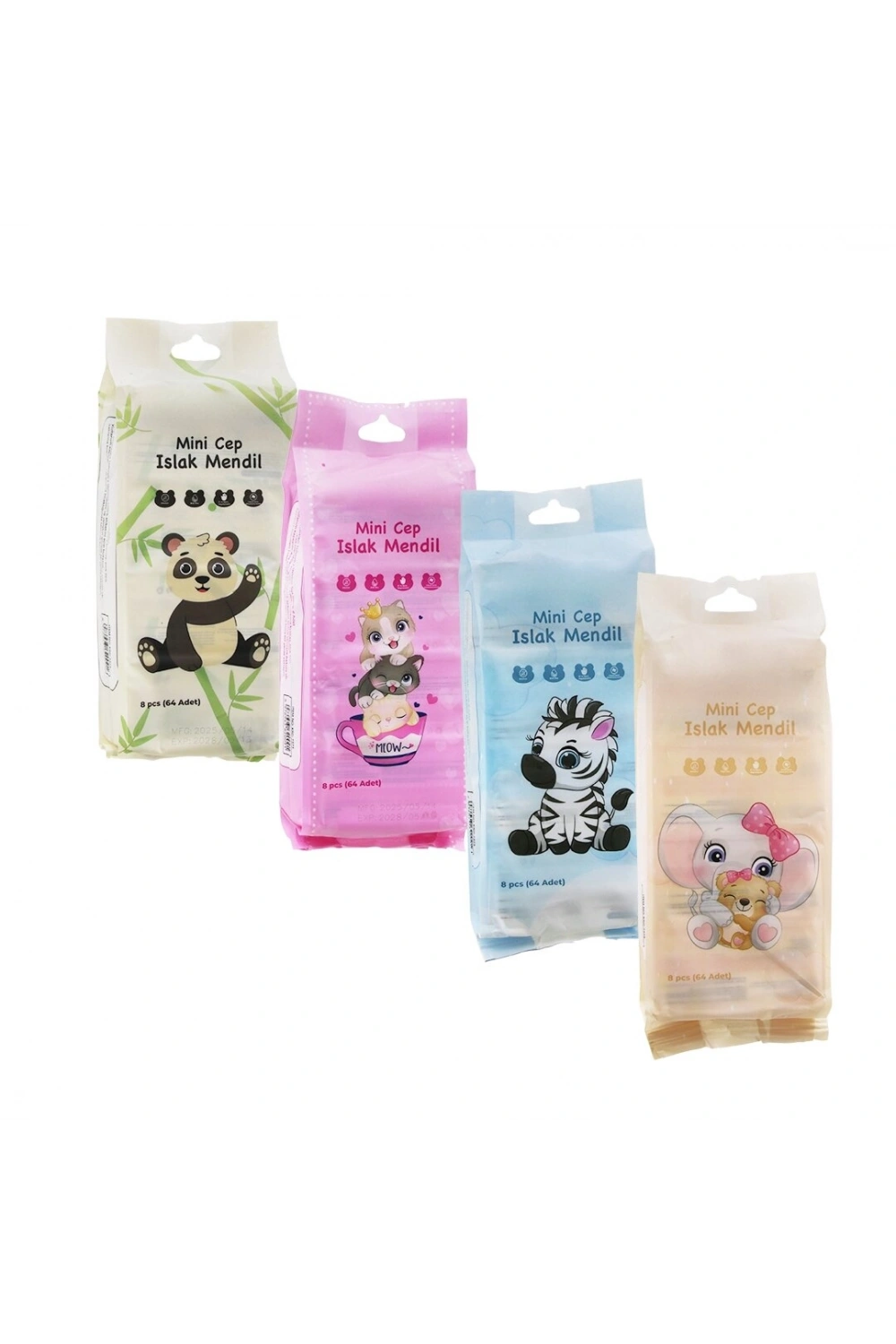 Egonex Pango Krd-7373 ( Mini ) Cep Islak Mendil ( Mix ) ( 14x15cm ) ( 8pcs X 8 Pkt=64pcs )*60=k