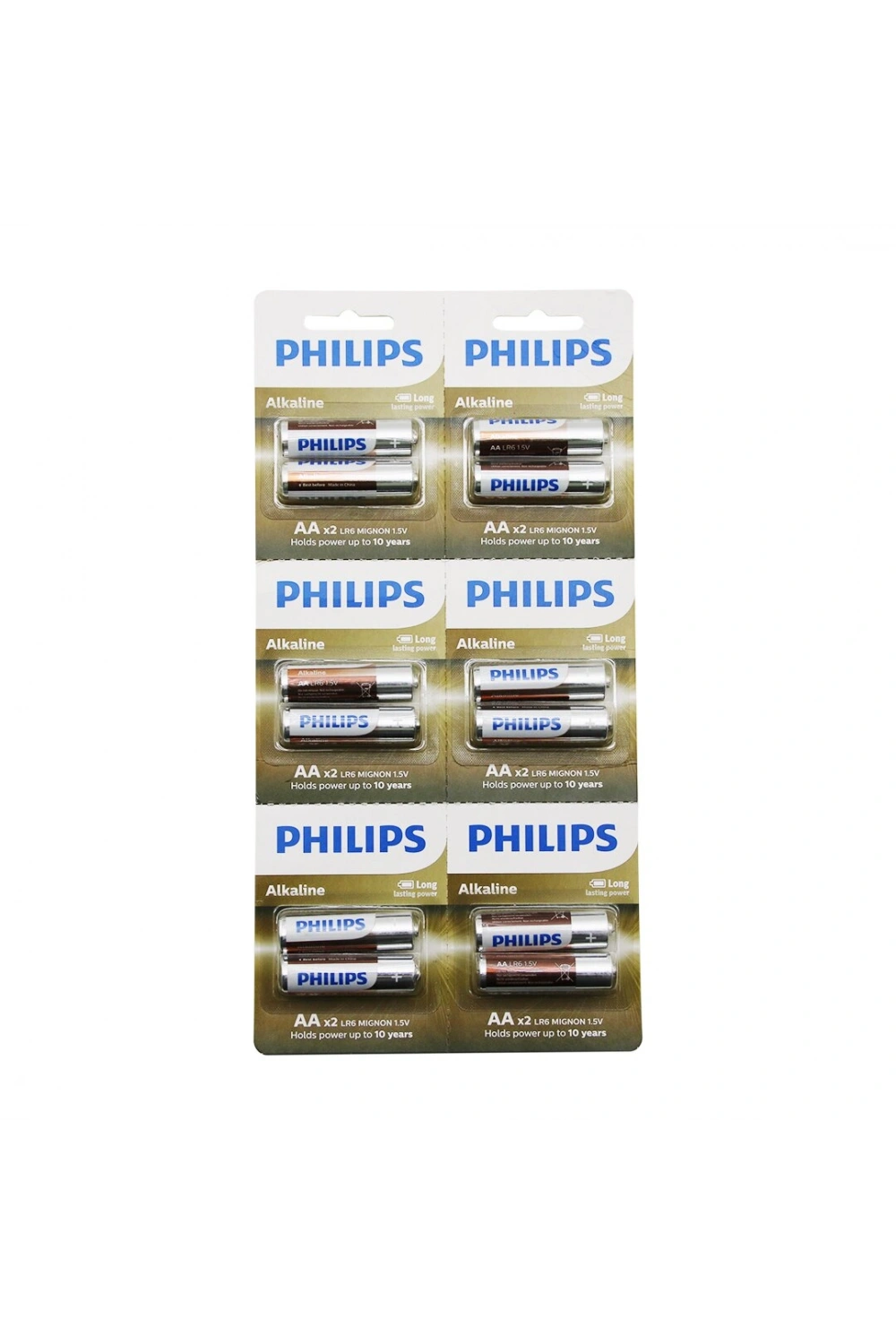 Egonex Phılıps ( Alkaline Kalem & Aa & 1.5v ) Pil ( 12pcs= 2li X 6 )*1x18