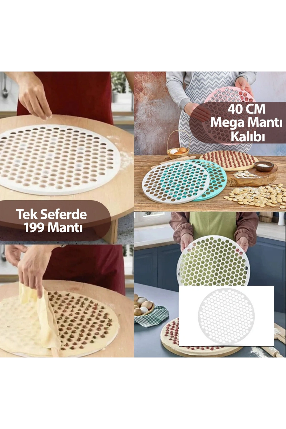 Egonex PLASTLİFE KP-170 ( MEGA & 40CM ) MANTI KALIBI PLASTİK ( 199 MANTI )*36=K