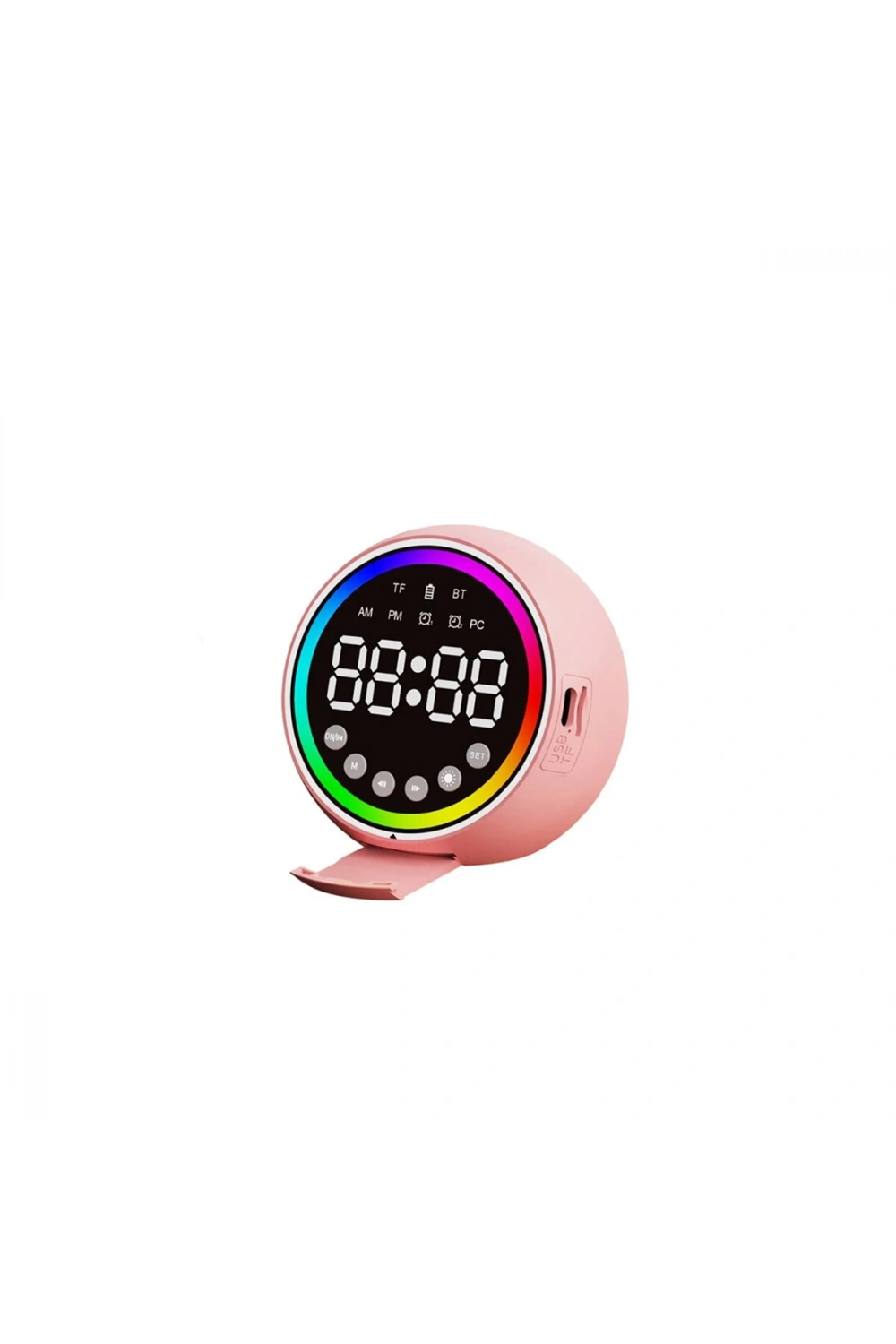 Egonex Platoon Pl-4652 Dijital Saat Çalar & Bluetooth Wireless ( Mini ) Hoparlör Speaker ( Usb Şarjlı & Işıklı ) ( 5w )*80