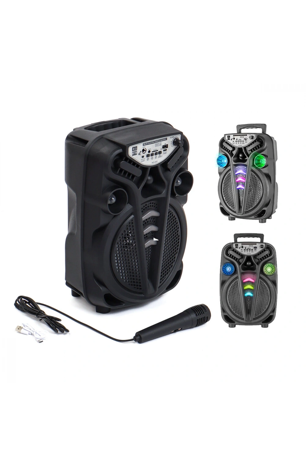 Egonex Platoon Pl-4681 Ao-835-832 Karaoke ( Mikrofonlu ) Wireless Hoparlör & Speaker ( Işıklı ) ( Usb Şarjlı ) ( Dc 5v & Tf & Aux ) ( 8 Inch )*10