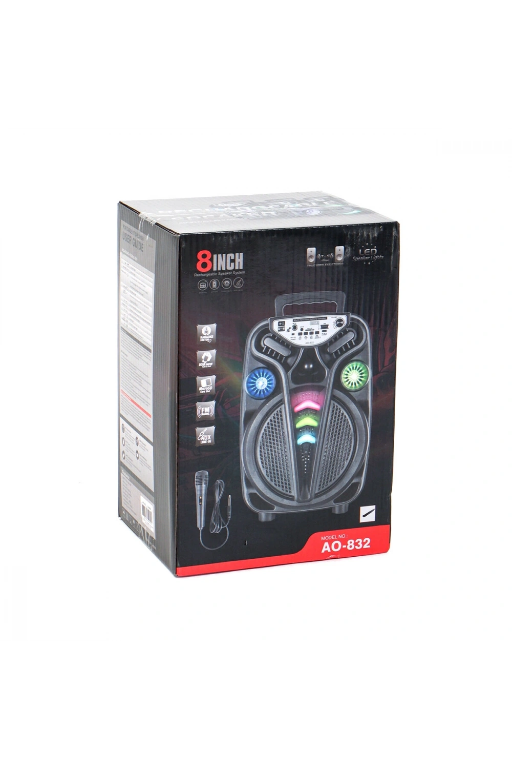 Egonex Platoon Pl-4681 Ao-835-832 Karaoke ( Mikrofonlu ) Wireless Hoparlör & Speaker ( Işıklı ) ( Usb Şarjlı ) ( Dc 5v & Tf & Aux ) ( 8 Inch )*10