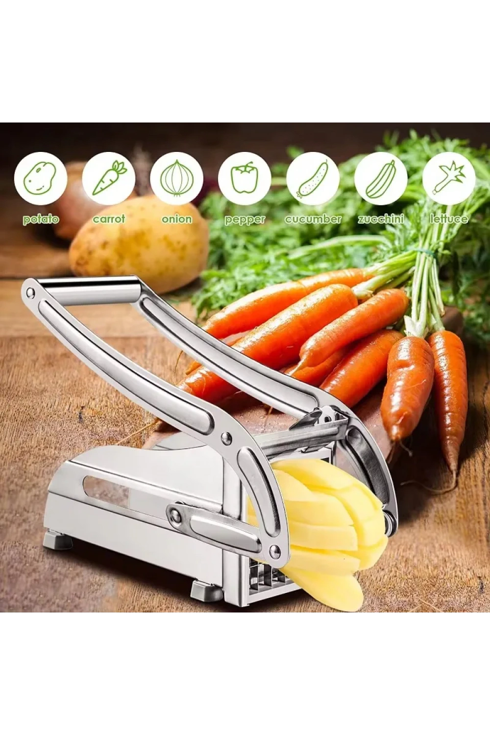 Egonex Pratik El Tipi Patates Dilimleyici