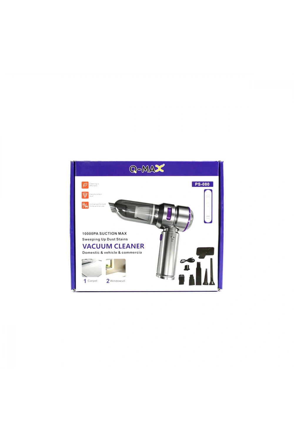 Egonex Q-max Ps-080 ( Oto Araç ) ( Type-c Sarjlı ) El Tipi Basınçlı Hava Üfleme & Süpürge Makine ( Mikrofiber Bez ) ( 8 Başlık ) *40