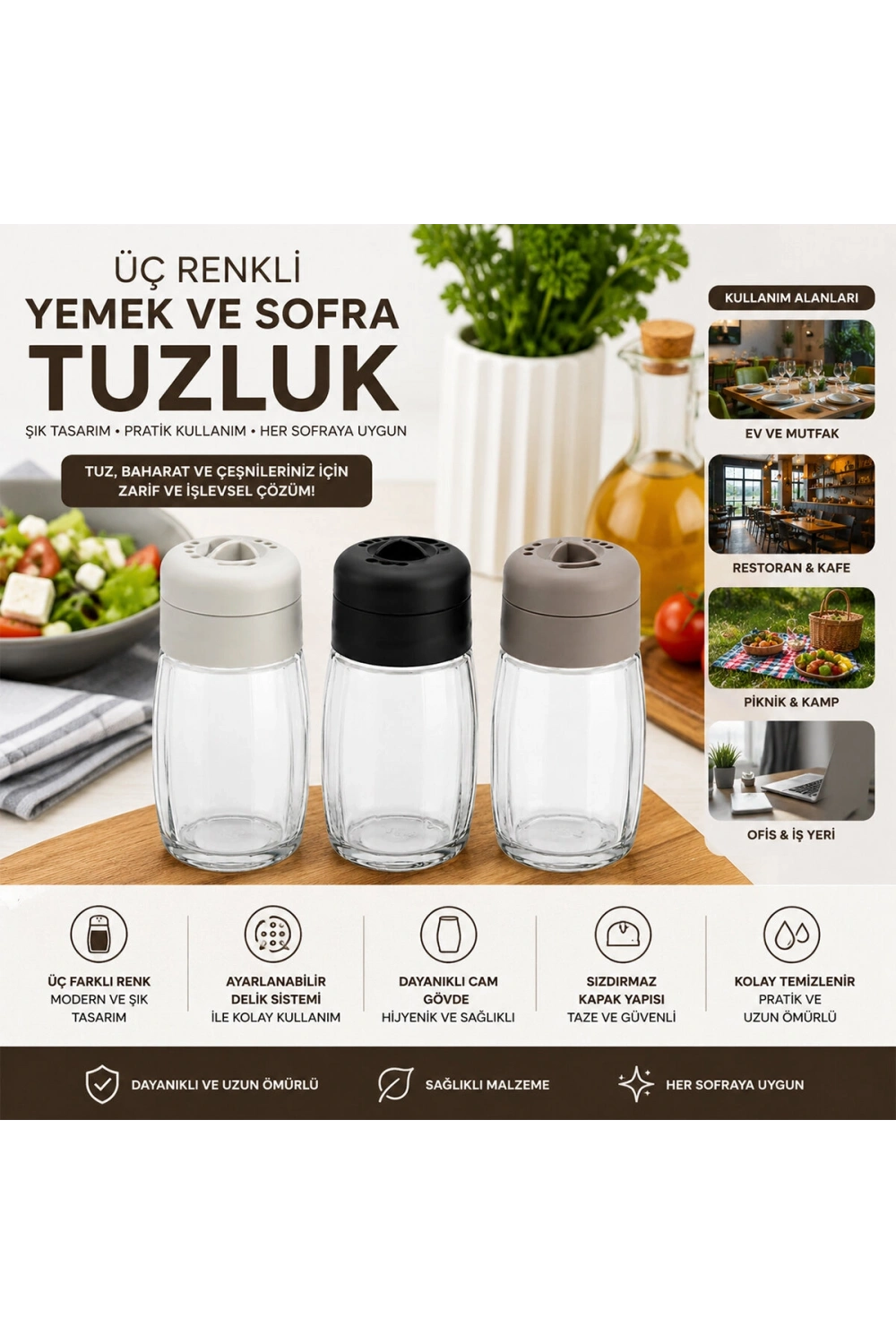 Egonex Qlux C-00283 Star Çokgen Tuzluk Cam 100cc*30=k