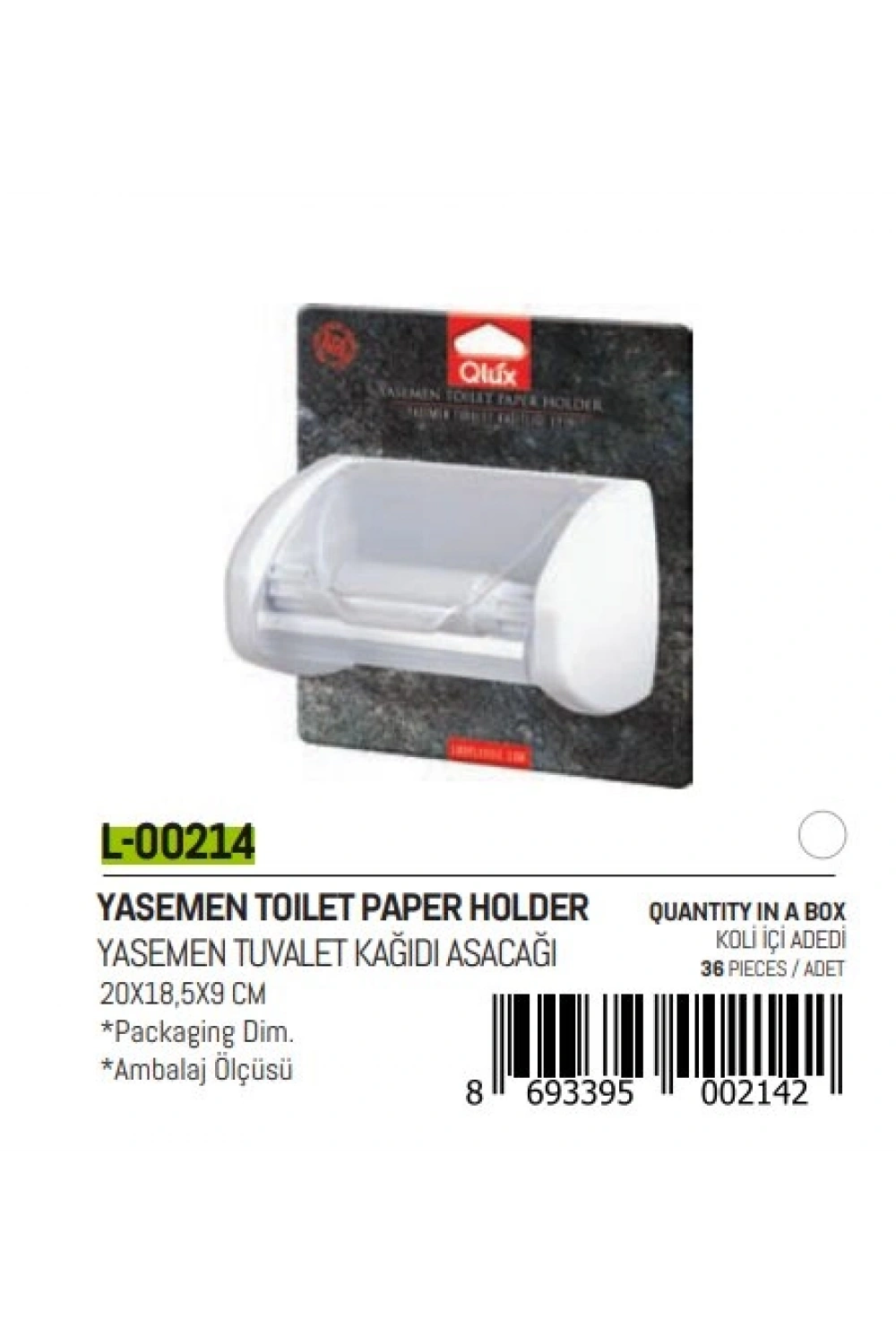 Egonex Qlux L-00214 Yasemen Kapaklı Wc Kağıtlık*36