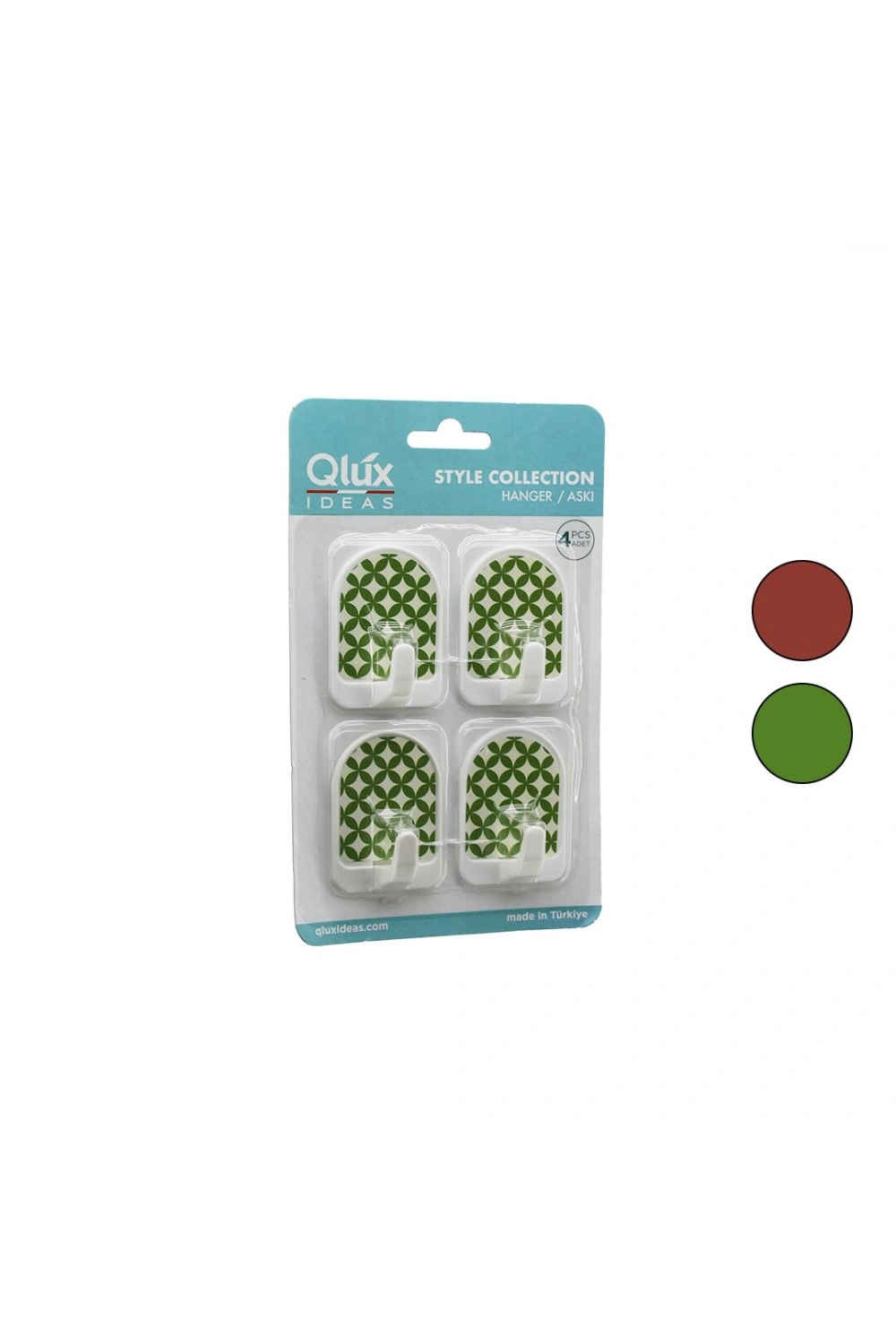 Egonex Qlux L-00609 ( 4pcs ) ( Kubbe ) ( Pano ) Plastik Askı ( Yapışkanlı Montaj )*50