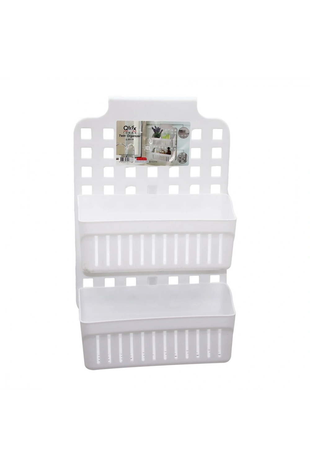 Egonex Qlux L-00778 Twin 2 Sepetli Askılı Kademeli Organizer*16=k