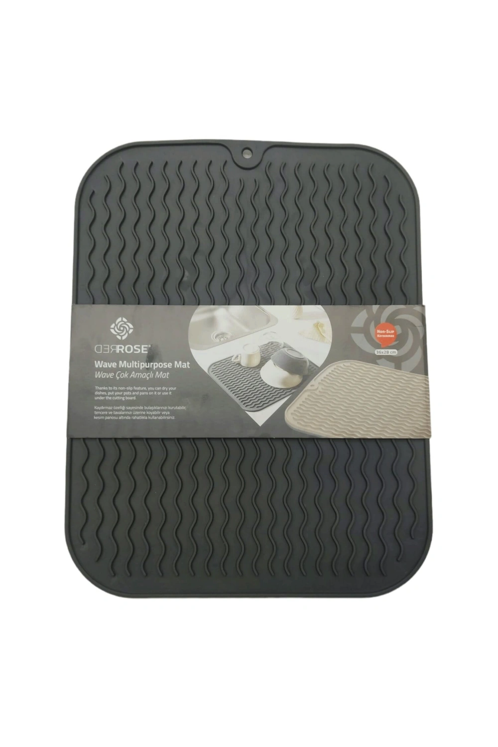 Egonex Redrose Gp-143 Wave Çok Amaçlı Mutfak Mat Kaydırmaz 36x28cm.*24