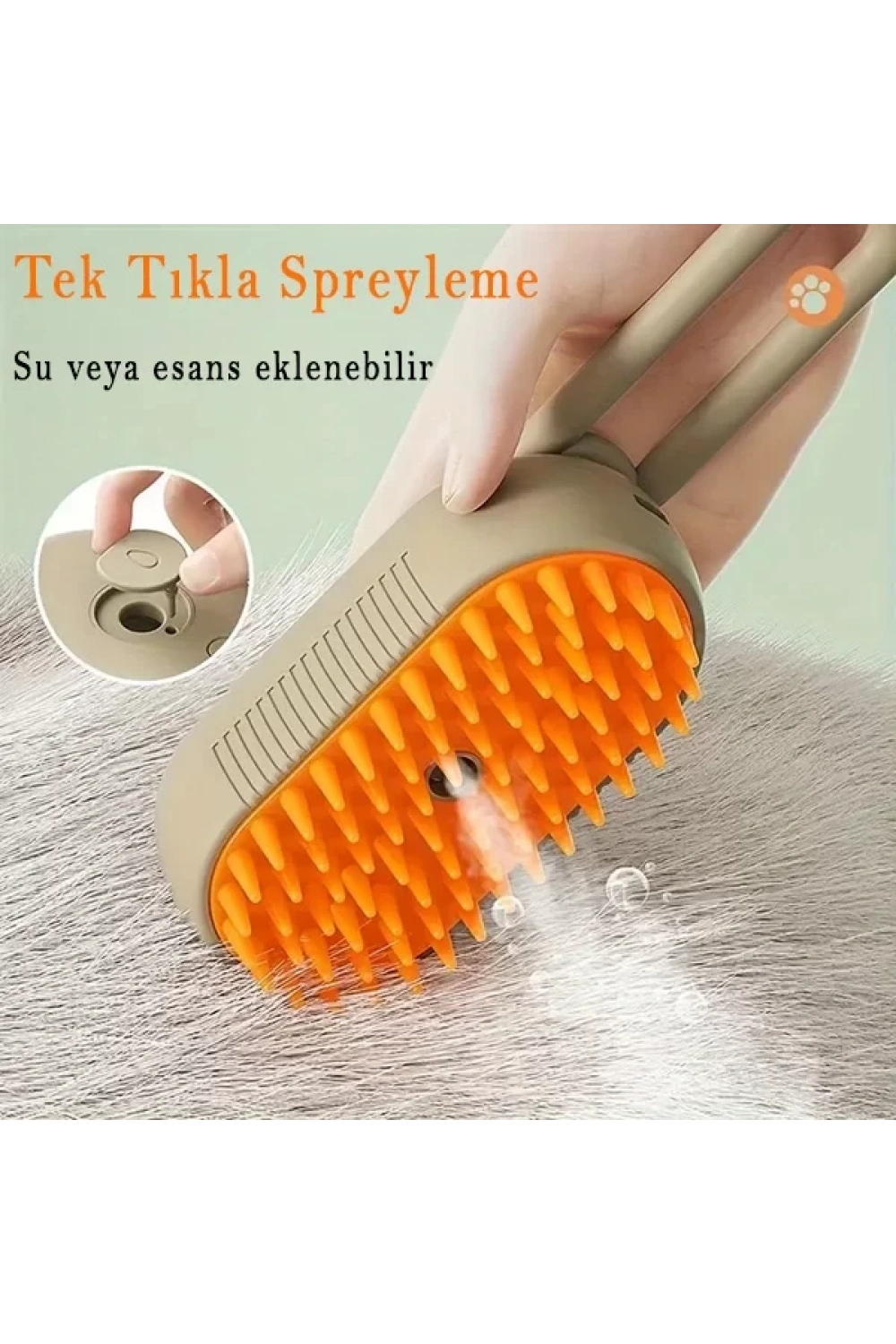 Egonex Saplı Buharlı Kedi Tarağı