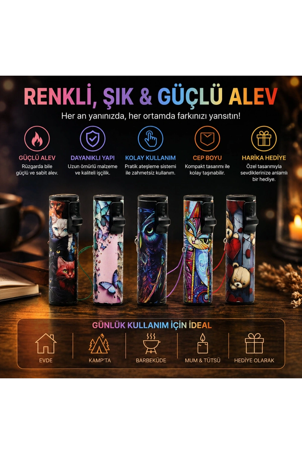 Egonex Silvio Monetti Sm-184p ( B ) ( Desenli ) ( Işıklı ) ( Rüzgar ) Pürmüz Çakmak*25x20