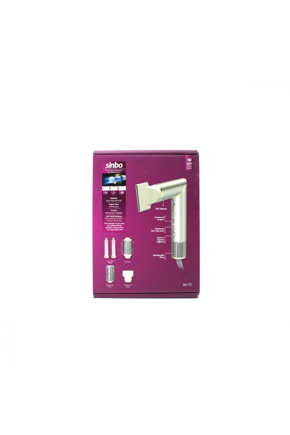 Egonex SİNBO SHD-1721 SAÇ ŞEKİLLENDİRME CİHAZI*4