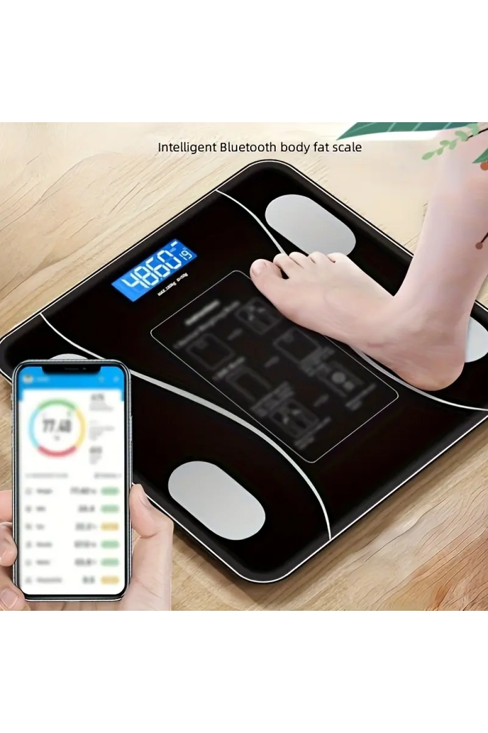 Egonex Siyah Akıllı Dijital Baskül Fs-550
