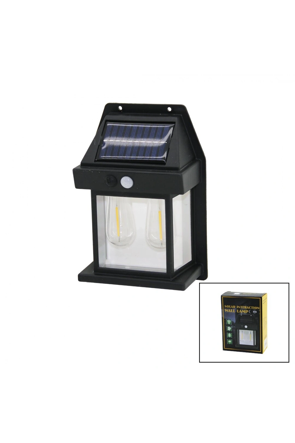 Egonex Solar Interactıon Wall Lamp Tk-778-888 ( 2 Lamba )( Solar & Sensörlü ) Aplik Duvar Lambası ( Dış Mekan ) ( 5.5v & 1w & 1800mah )*100