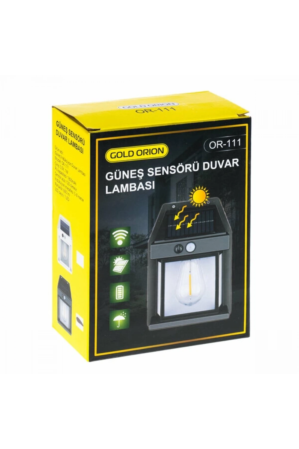 Egonex Solar Şarjlı Duvar Aplik Lambası Sensorlu Eg-111