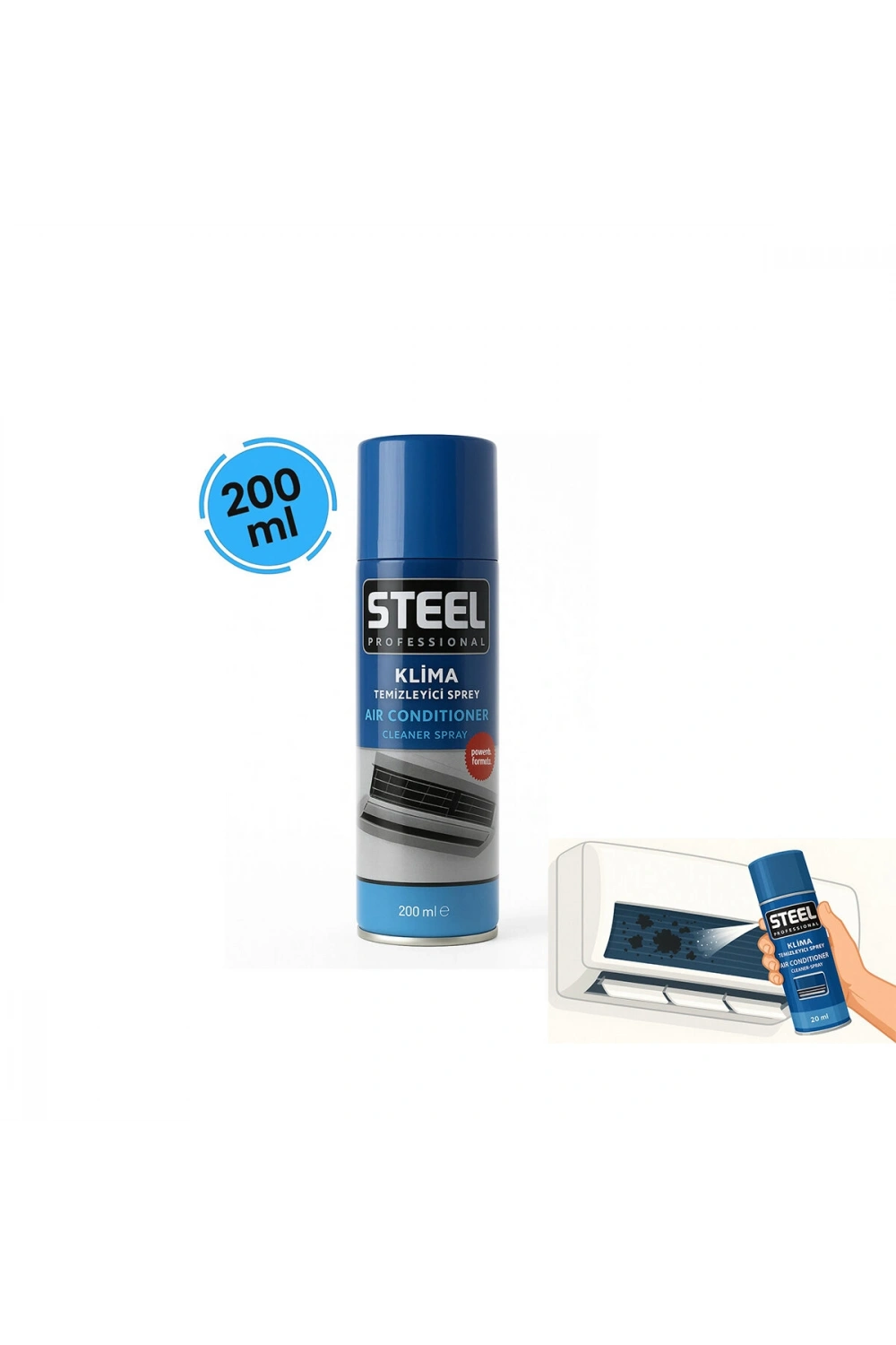 Egonex Steel Ck-3247 Klima Temizleyici Sprey ( 200ml )*30